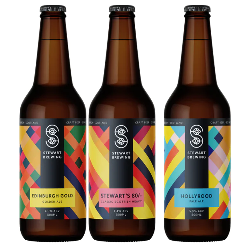 Bottles of beer from Stewart Brewing