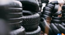 Five stacks of tyres 