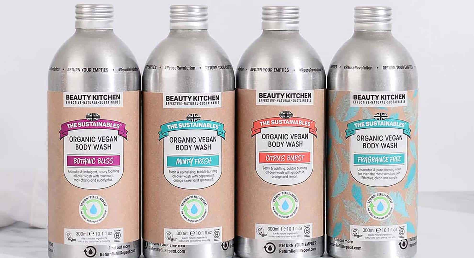 Photo of reusable bottles from the Beauty Kitchen