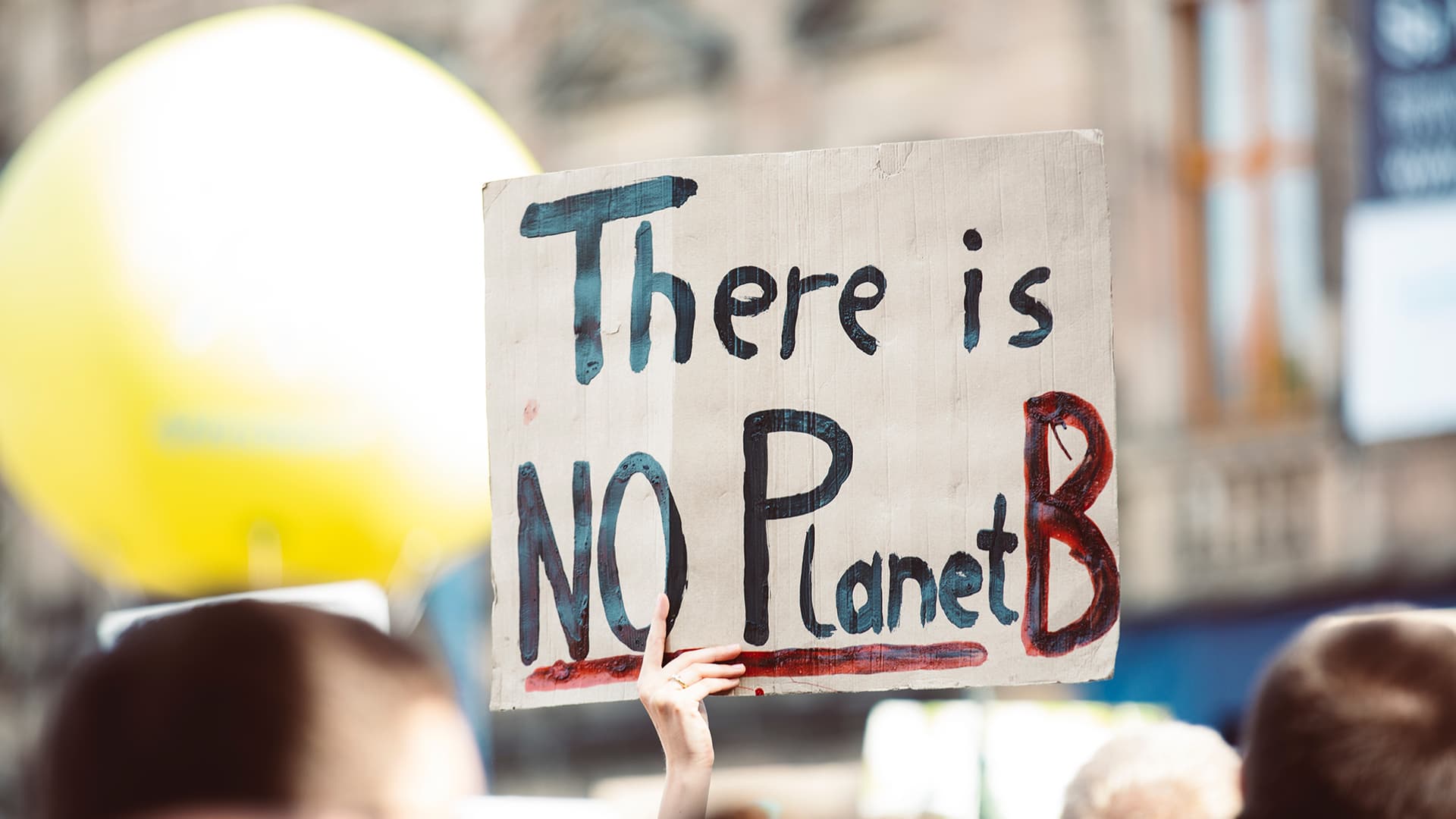 Sign reading 'There is no Planet B'
