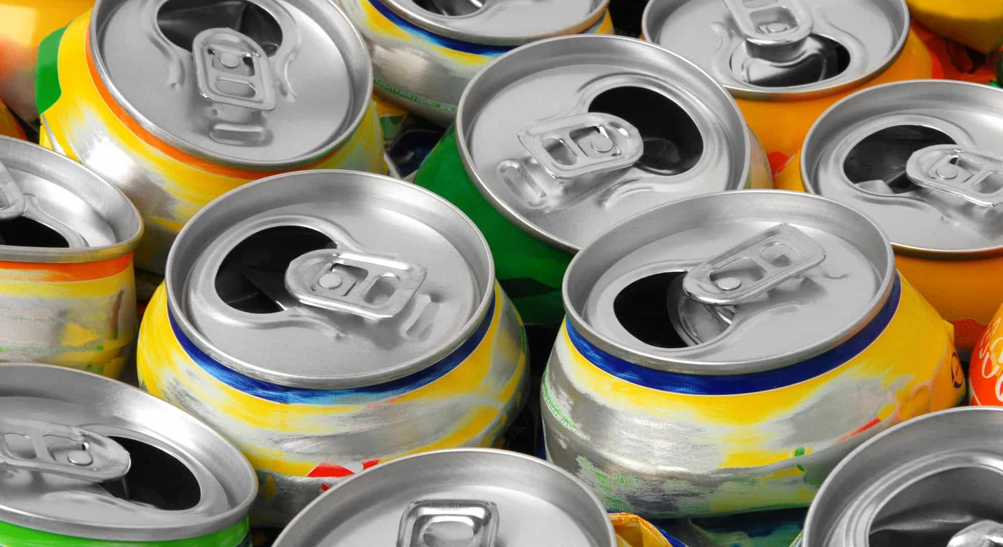 Photo of rows of drinks cans for Scotland's deposit return scheme