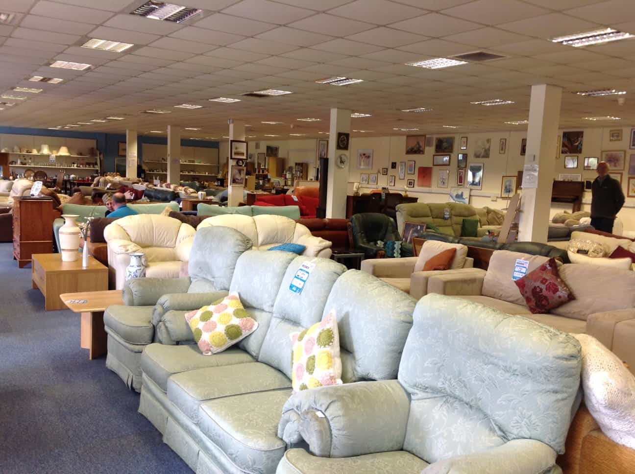 sofas in a furniture store