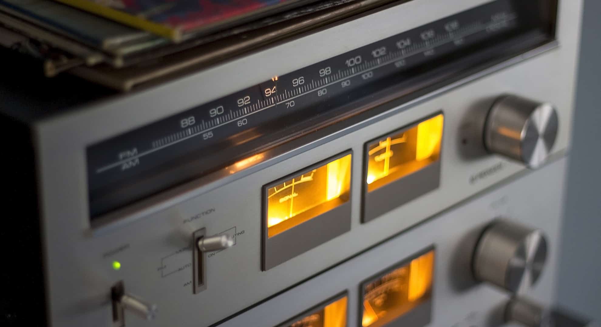Close up record player