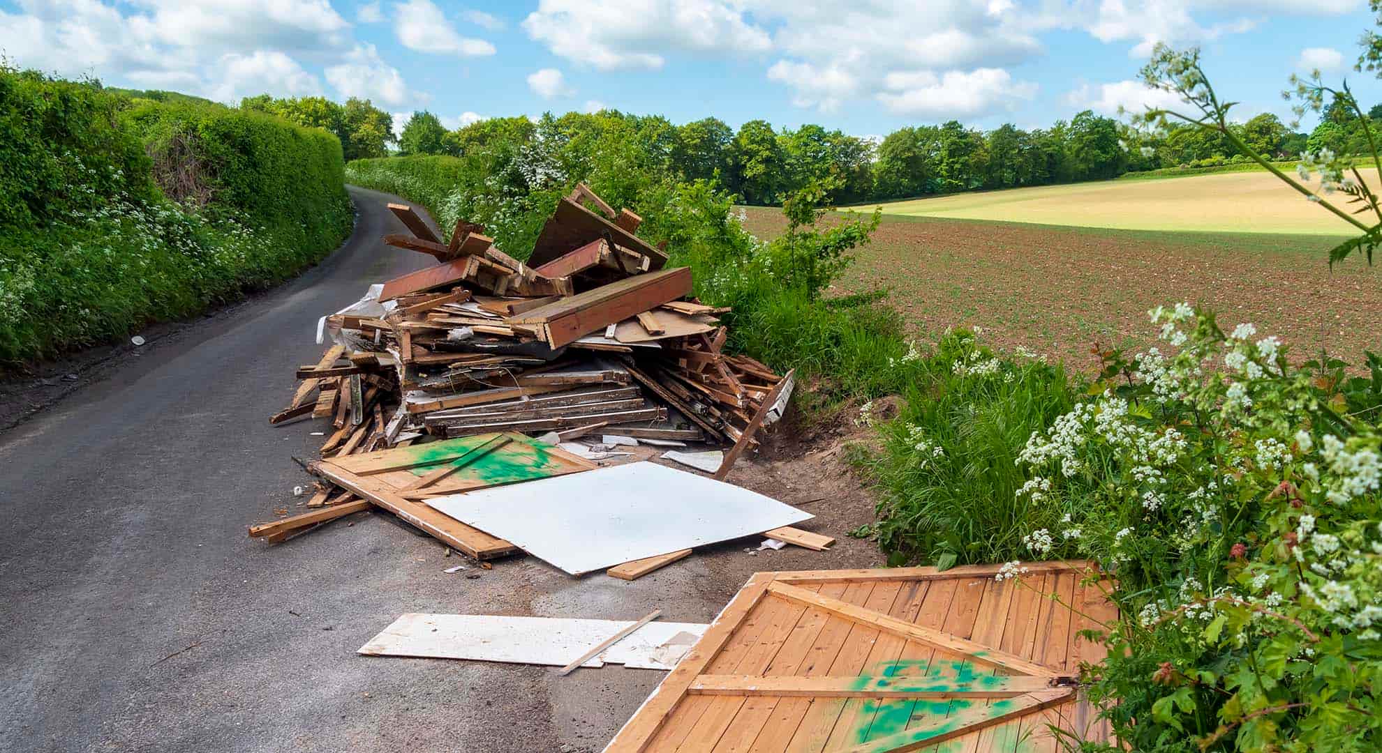 Photo of flytipping on private land