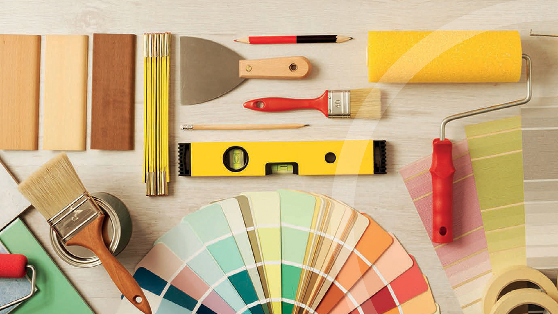 A variety of tools, including brushes, paint and scrapers that can be used for reuse and repair.