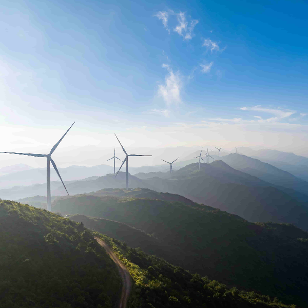 Wind turbines in the countryside