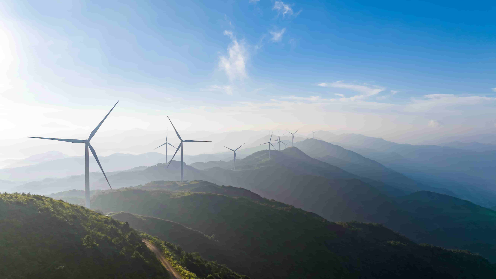 Wind turbines in the countryside