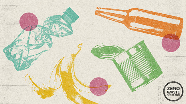 illustrated items to be recycled